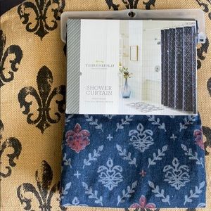 Threshold shower curtain